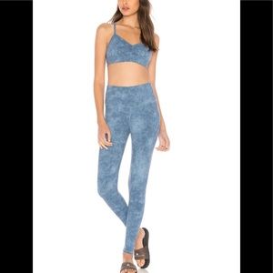 Alo Yoga hi waist airbrush denim acid wash legging